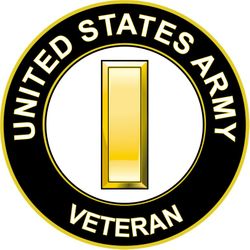 US Army 2nd Lieutenant Rank Veteran Sticker Decal