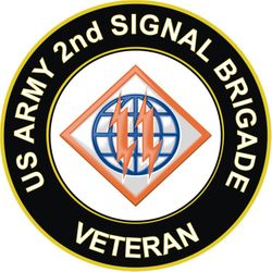 US Army 2nd Signal Brigade Veteran Sticker Decal