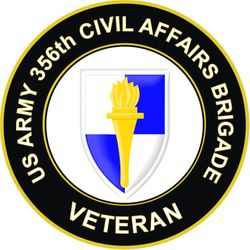 US Army 356th Civil Affairs Brigade Veteran Sticker Decal