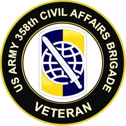 US Army 358th Civil Affairs Brigade Veteran Sticker Decal