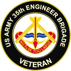 US Army 35th Engineer Brigade Unit Crest Veteran Sticker Decal