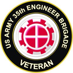 US Army 35th Engineer Brigade Veteran Sticker Decal