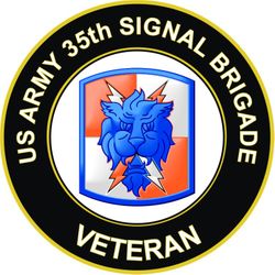 US Army 35th Signal Brigade Veteran Sticker Decal