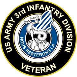 US Army 3rd Infantry Division Unit Crest Veteran Sticker Decal
