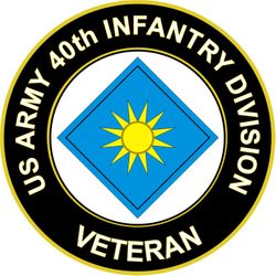 US Army 40th Infantry Division Veteran Sticker Decal