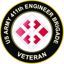US Army 411th Engineer Brigade Veteran Sticker Decal