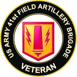 US Army 41st Field Artillery Brigade Veteran Sticker Decal
