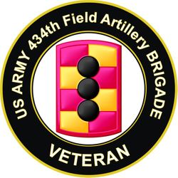 US Army 434th Field Artillery Brigade Veteran Sticker Decal