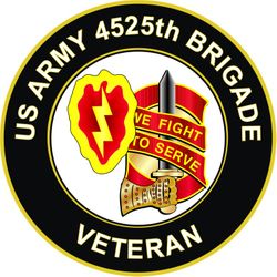 US Army 4525th Brigade Unit Crest Veteran Sticker Decal