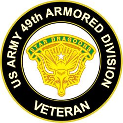 US Army 49th Armored Division Unit Crest Veteran Sticker Decal