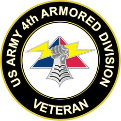 US Army 4th Armored Division Unit Crest Veteran Sticker Decal