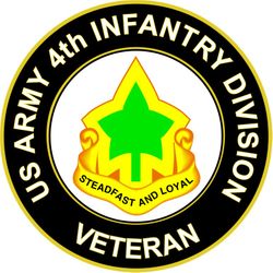 US Army 4th Infantry Division Unit Crest Veteran Sticker Decal