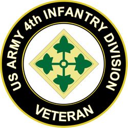US Army 4th Infantry Division Veteran Sticker Decal