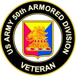 US Army 50th Armor Unit Crest Veteran Sticker Decal