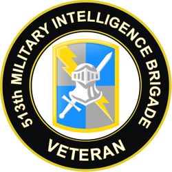 US Army 513th Military Intelligence Brigade Veteran Sticker Decal