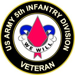 US Army 5th Infantry Unit Crest Veteran Sticker Decal
