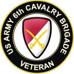 US Army 6th Cavalry Brigade Veteran Sticker Decal