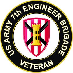 US Army 7th Engineer Brigade Veteran Sticker Decal