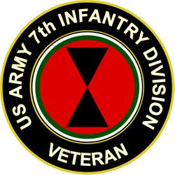 US Army 7th Infantry Division Veteran Sticker Decal