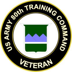 US Army 80th Training Command Veteran Sticker Decal
