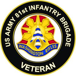 US Army 81st Infantry Brigade Unit Crest Veteran Sticker Decal