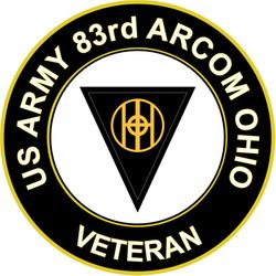 US Army 83rd ARCOM Ohio Veteran Sticker Decal
