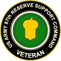 US Army 87th Reserve Support Command Veteran Sticker Decal