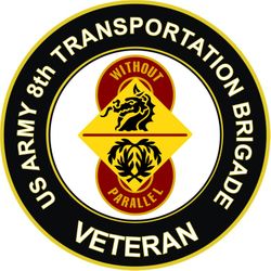 US Army 8th Transport Brigade Veteran Sticker Decal