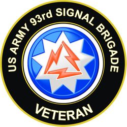 US Army 93rd Signal Brigade Unit Crest Veteran Sticker Decal