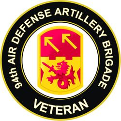 US Army 94th Air Defense Artillery Brigade Veteran Sticker Decal