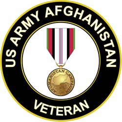 US Army Afganistan Veteran Medal Sticker Decal