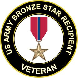 US Army Bronze Star Recipient Veteran Sticker Decal
