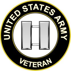 US Army Captain Veteran Sticker Decal