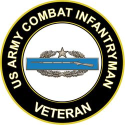 US Army Combat Infantry 2nd Award Veteran Sticker Decal