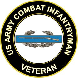 US Army Combat Infantryman 1st Award Veteran Sticker Decal
