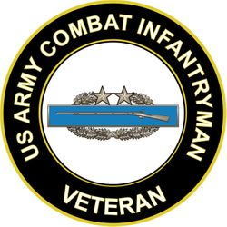 US Army Combat Infantryman 3rd Award Veteran Sticker Decal
