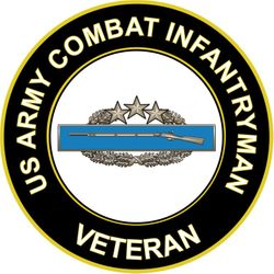 US Army Combat Infantryman 4th Award Veteran Sticker Decal