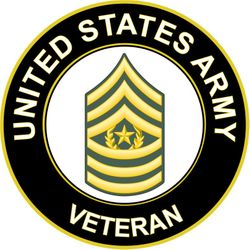 US Army Command Sergeant Major Veteran Sticker Decal