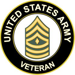 US Army First Sergeant Veteran Sticker Decal