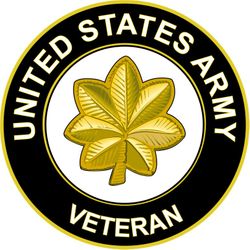 US Army Major Veteran Sticker Decal