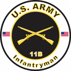 US Army MOS 11B Decal Infantryman