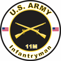 US Army MOS 11M Decal Infantryman