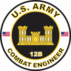 US Army MOS 12B Decal Combat Engineer