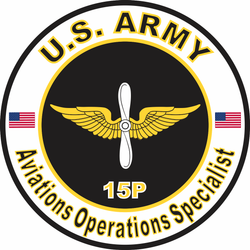 US Army MOS 15P Decal Sticker: Aviations Operations Specialist