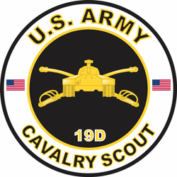 US Army MOS 19D Decal Cavalry Scout