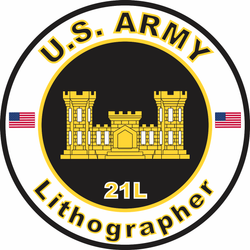 US Army MOS 21L Decal Lithographer