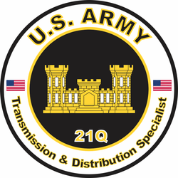 US Army MOS 21Q Decal Transmission & Distribution Specialist