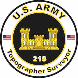 US Army MOS 21S Decal Topographer Surveyor