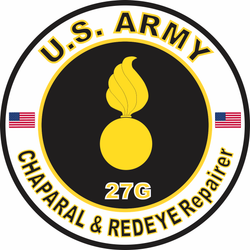 US Army MOS 27G Decal: Chaparal and Redeye Repairer