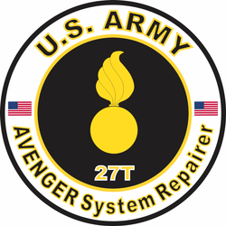 US Army MOS 27T Decal: AVENGER System Repairer